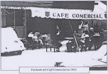 Fachada del Café Comercial en 1965